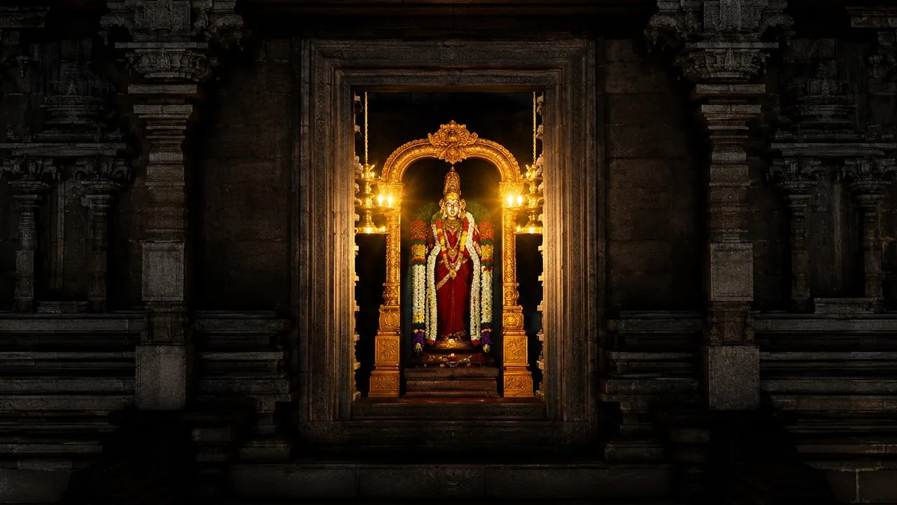 Evening Aarti at Madurai Meenakshi Amman Temple