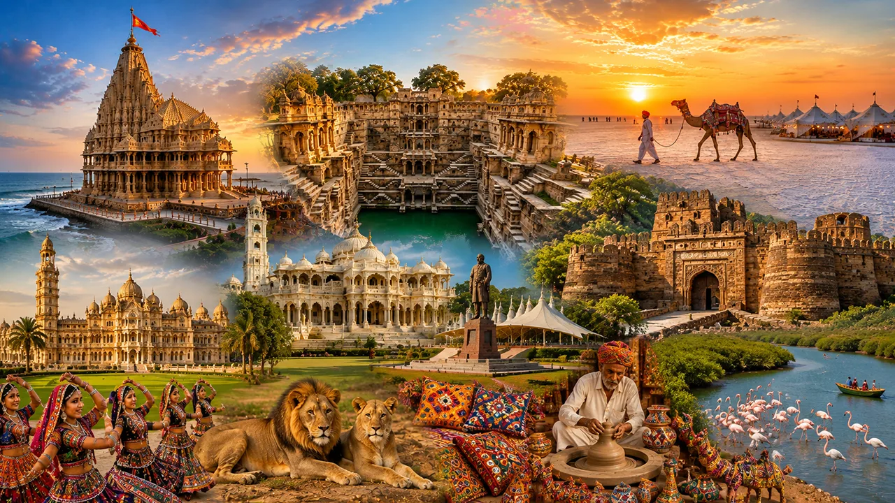 Gujarat heritage - diverse attractions including heritage, wildlife, desert and culture