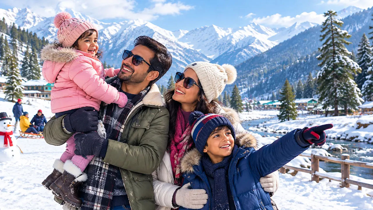 Manali family vacation with Himalayan mountain views