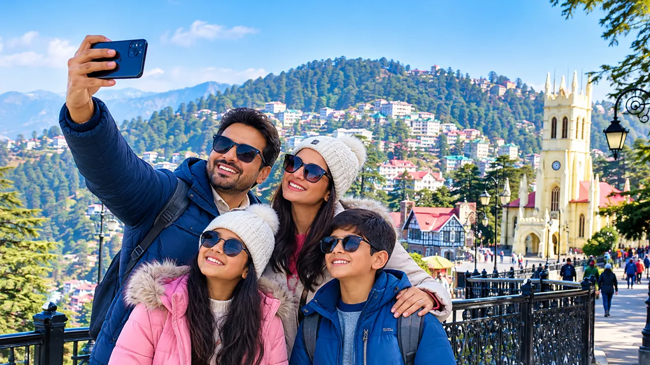 Shimla family sightseeing during a Himachal family holiday