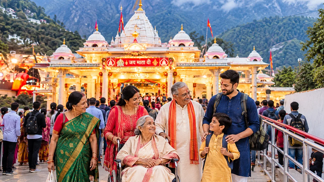 Family pilgrimage travel in Katra