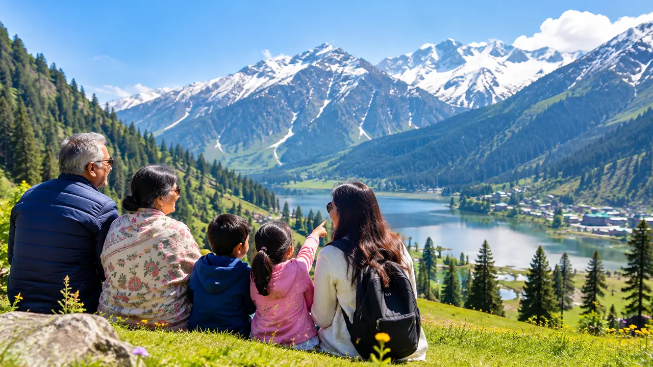 Kashmir spiritual journey with Sharda Temple and mountain scenery