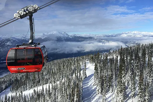 Whistler tourism highlighting ski resorts, alpine beauty, and adventure sports in Canada