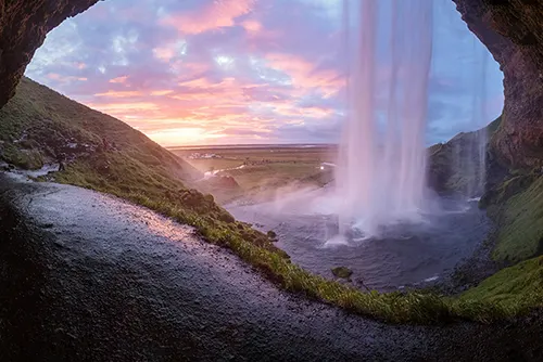 Iceland tourism with volcanoes, glaciers, waterfalls and Northern Lights