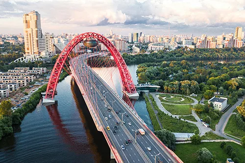 Russia tourism with Moscow landmarks, historic sites and cultural heritage