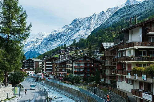 Switzerland tourism with Alps, lakes, mountains and scenic beauty
