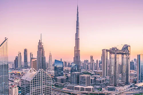 Dubai tourism with modern skyline, luxury attractions and cultural heritage
