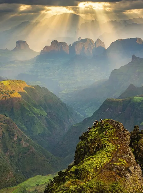 Ethiopia Simien Mountains showcasing dramatic highland landscapes, rugged cliffs, wildlife, and unforgettable nature travel experiences