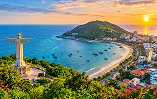 Vung Tau Vietnam coastal destination featuring scenic beaches, seaside temples, and relaxing holiday experiences.