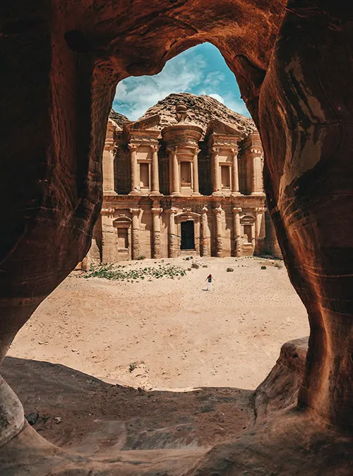 Heritage tourism showcasing Petra's ancient monuments and archaeological wonders