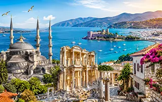 Turkey travel package combining Istanbul monuments with Kusadasi Aegean heritage