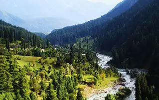 Srinagar to Pahalgam travel tour featuring rivers valleys and scenic Kashmir beauty
