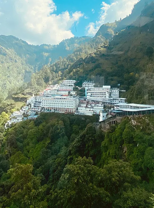 Devotees visiting Vaishno Devi shrine for sacred spiritual travel and peaceful blessings