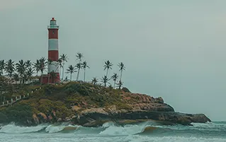 Kerala beach tour visiting Varkala, Kovalam, and scenic coastal attractions