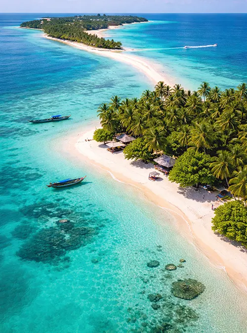 Agatti and Bangaram islands highlighting major attractions for Lakshadweep travel trip