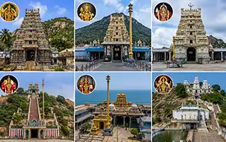 Arupadai Veedu Murugan pilgrimage tour covering all six sacred abodes of Lord Murugan in Tamil Nadu