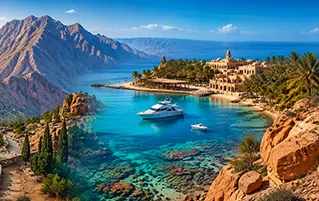 Saudi Arabia heritage tour featuring majestic mountains and stunning Red Sea holiday experiences.